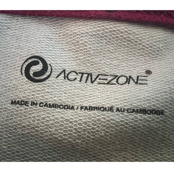 3/$27 Activezone Sweatshirt with Cowl Neck, Floral in Gray, 1X - Picture 4 of 6